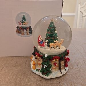 Christmas Animated Musical Snow Globe. Original Box
